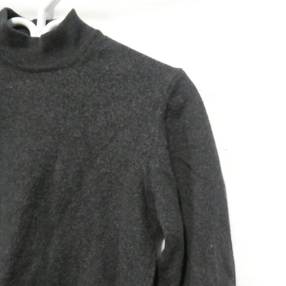 Classic Black Mock Neck Sweater | 17.5 inches pit to pit measured - Picture 5 of 14